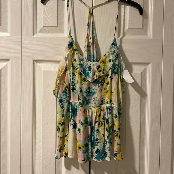 O’Neill Iveta Floral Boho Spaguetti Strap Tank S - Picture 3 of 10